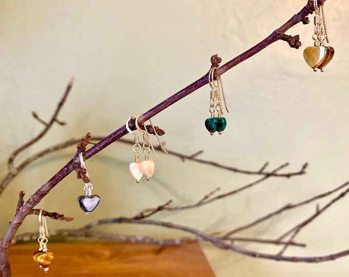 Sweetest Heart Delicate Stone Earrings