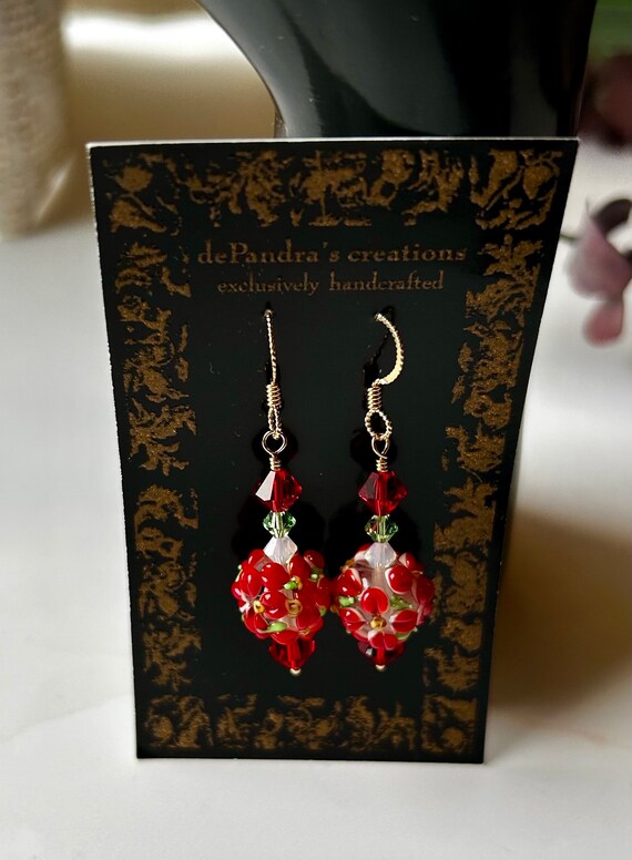 Lampworked Glass Earrings