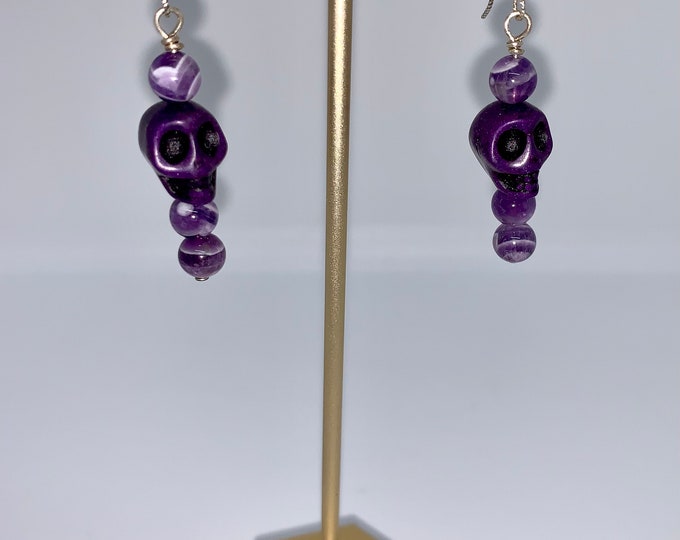 Amethyst Death Drop Dangle Earrings