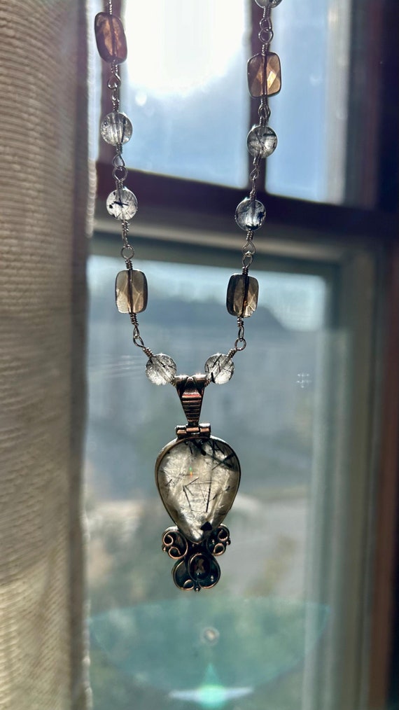 Mary Lilith’s Rutilated Quartz Necklace & Earring Set