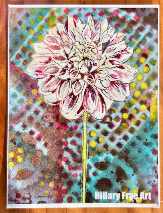 Hillary Frye Art Dahlia Sticker
