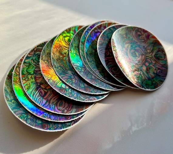 Hillary Frye Art Iridescent  Dahlia Sticker