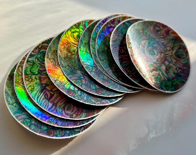 Hillary Frye Art Iridescent  Dahlia Sticker