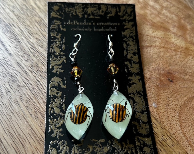 Glow In The Dark Beetle Earrings
