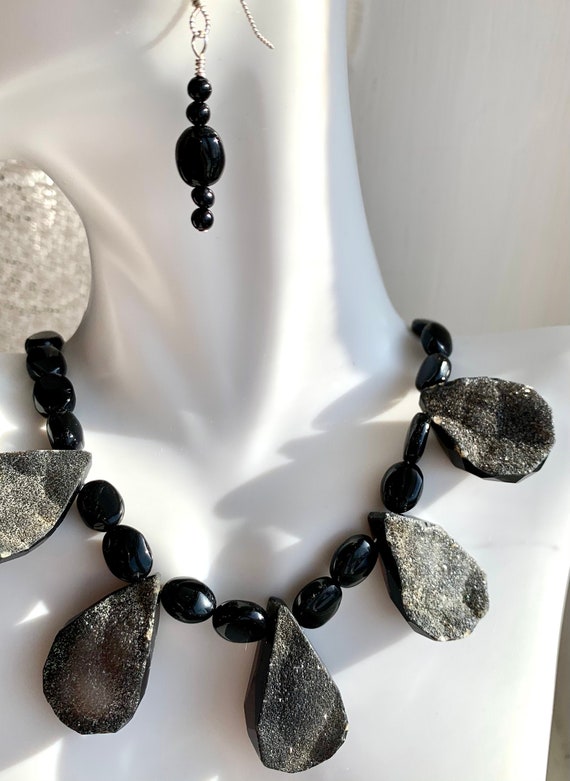 Eleanor Druzy & Black Onyx Set