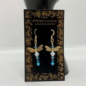 Libelle Austrian Crystal Dangle Earrings