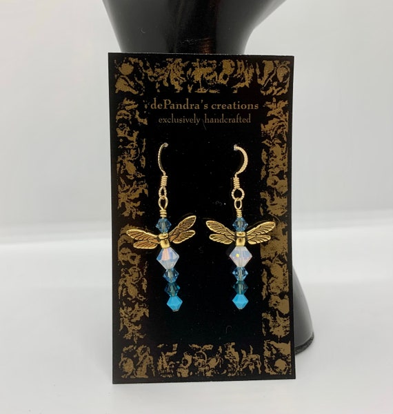 Libelle Austrian Crystal Dangle Earrings
