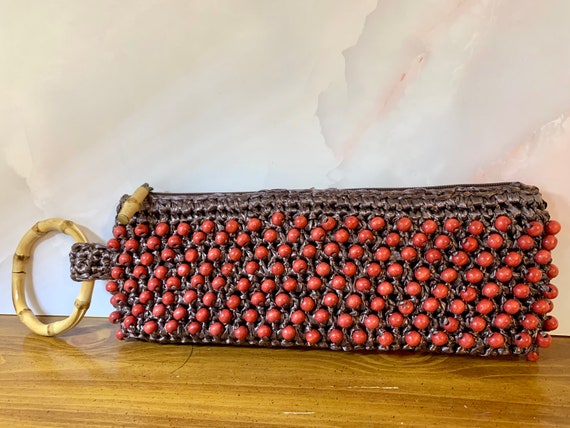 Vintage Beaded Clutch, Luxury Beaded Bag, Beaded … - image 1