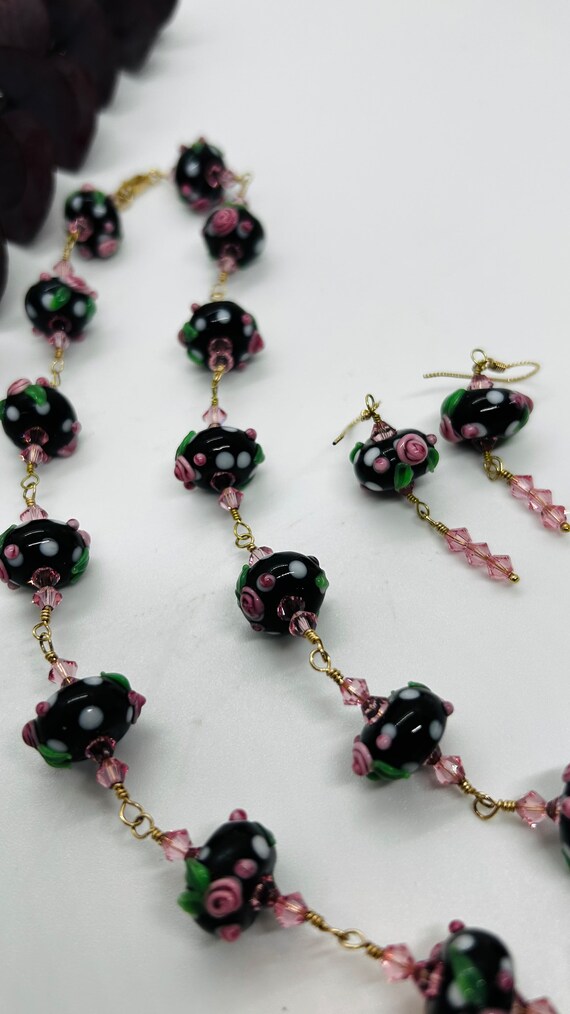Honora’s Bouquet Lamp-worked glass & Austrian Crystal beads