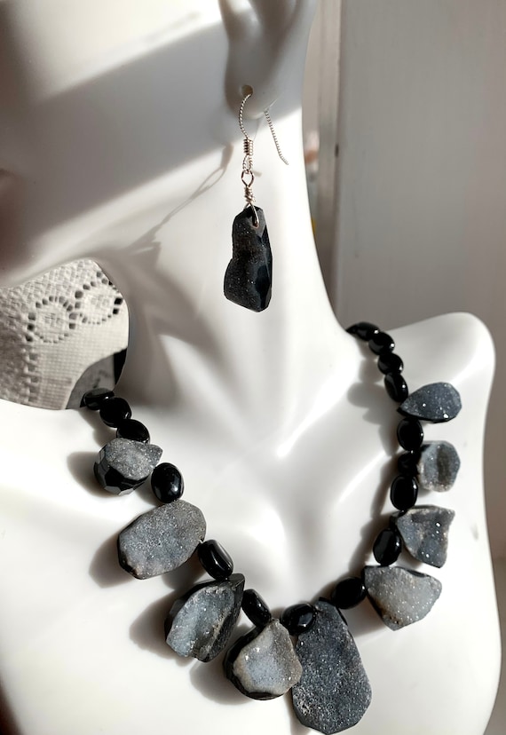 Isabella Druzy & Black Onyx Set