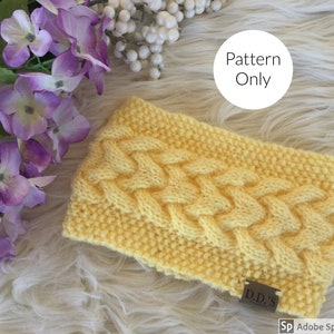 Interweave Cable Ear Warmer PATTERN, ear warmers, knitted ear warmers, knitting patterns, knitted ear warmer pattern, ear warmer patterns
