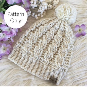 Alyssa Crochet Cable Hat