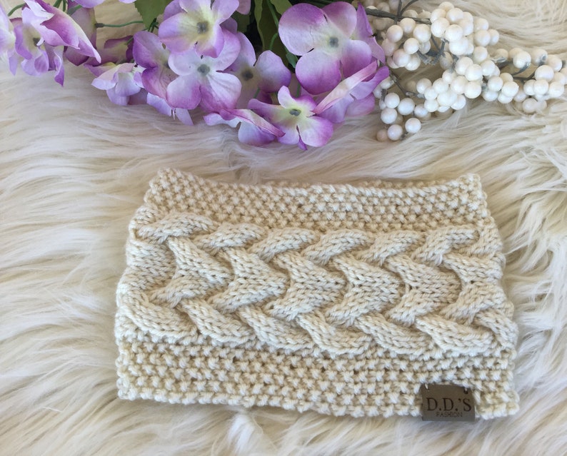 Interweave Cable Ear Warmer PATTERN, Ear Warmers, Knitted Ear Warmers