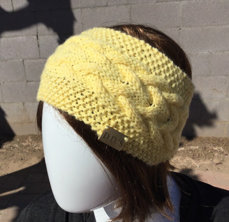 Interweave Cable Ear Warmer PATTERN, Ear Warmers, Knitted Ear Warmers