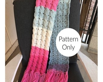 Amanda's Crochet Cable Scarf with Fringe, crochet scarf pattern, scarf pattern, crochet scarf for kids, scarves for women, crochet a scarf