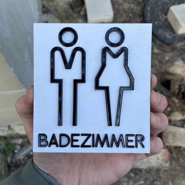 Toilettenschild - WC Schild - Badezimmer Schild - WC Türschild