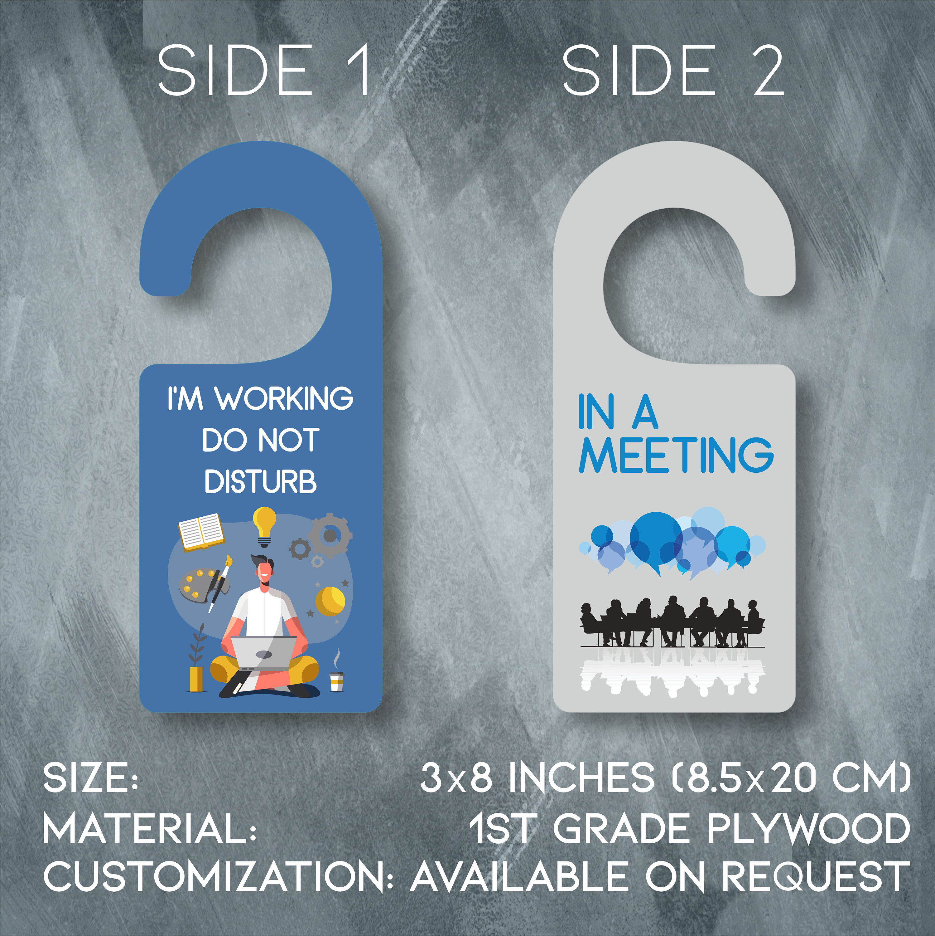 Custom Door Handle Hanger - Custom Door Knob Hanger - Do Not