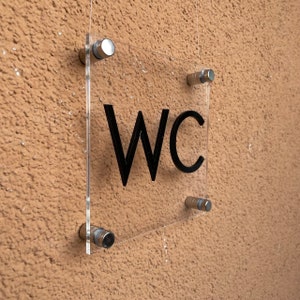Restroom Sign - Toilet Sign - WC Sign - Men&#39;s Room Sign - Women&#39;s Room Sign