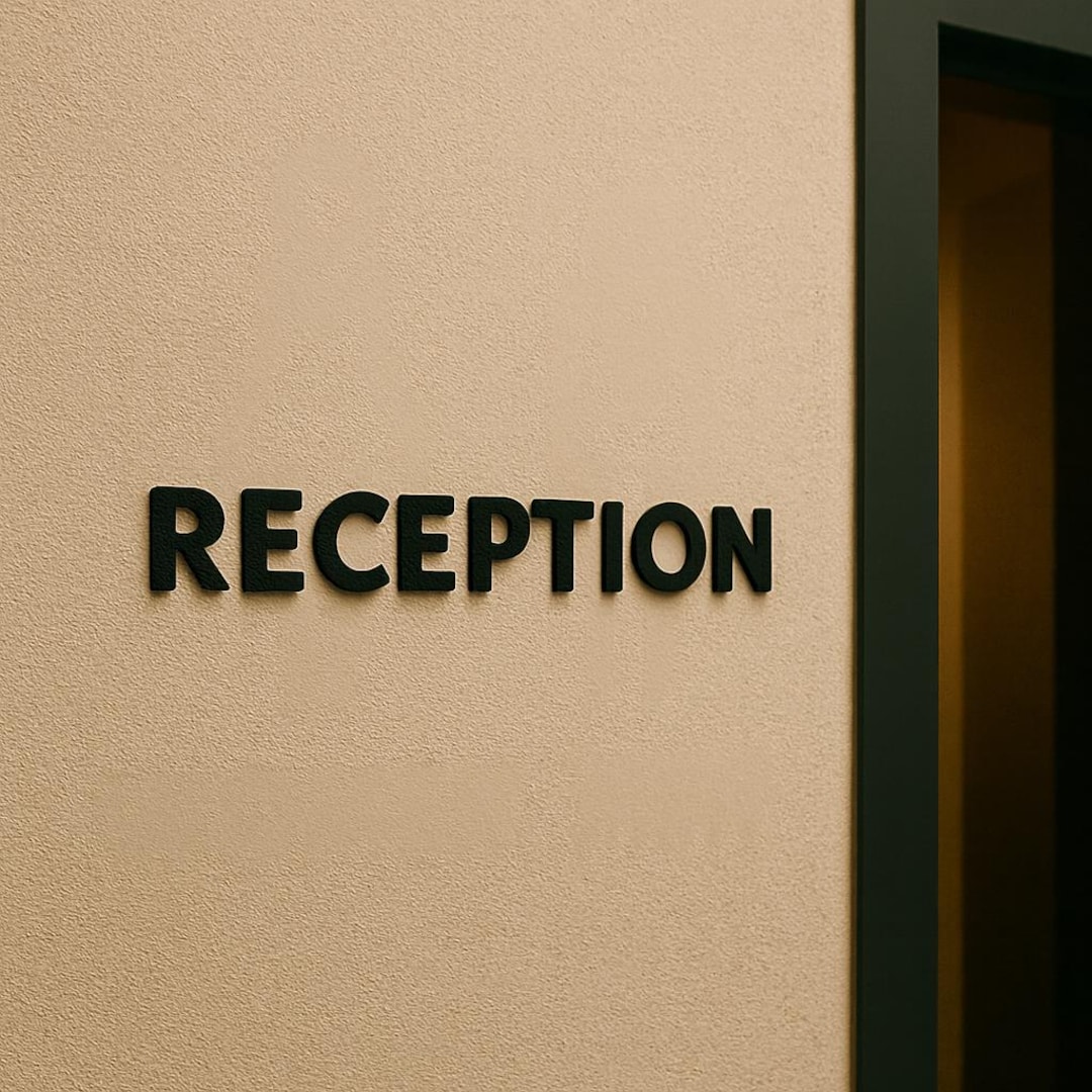 Durable Sleek Custom Acrylic Sign, Modern Minimalist Wall Mounted Door ...