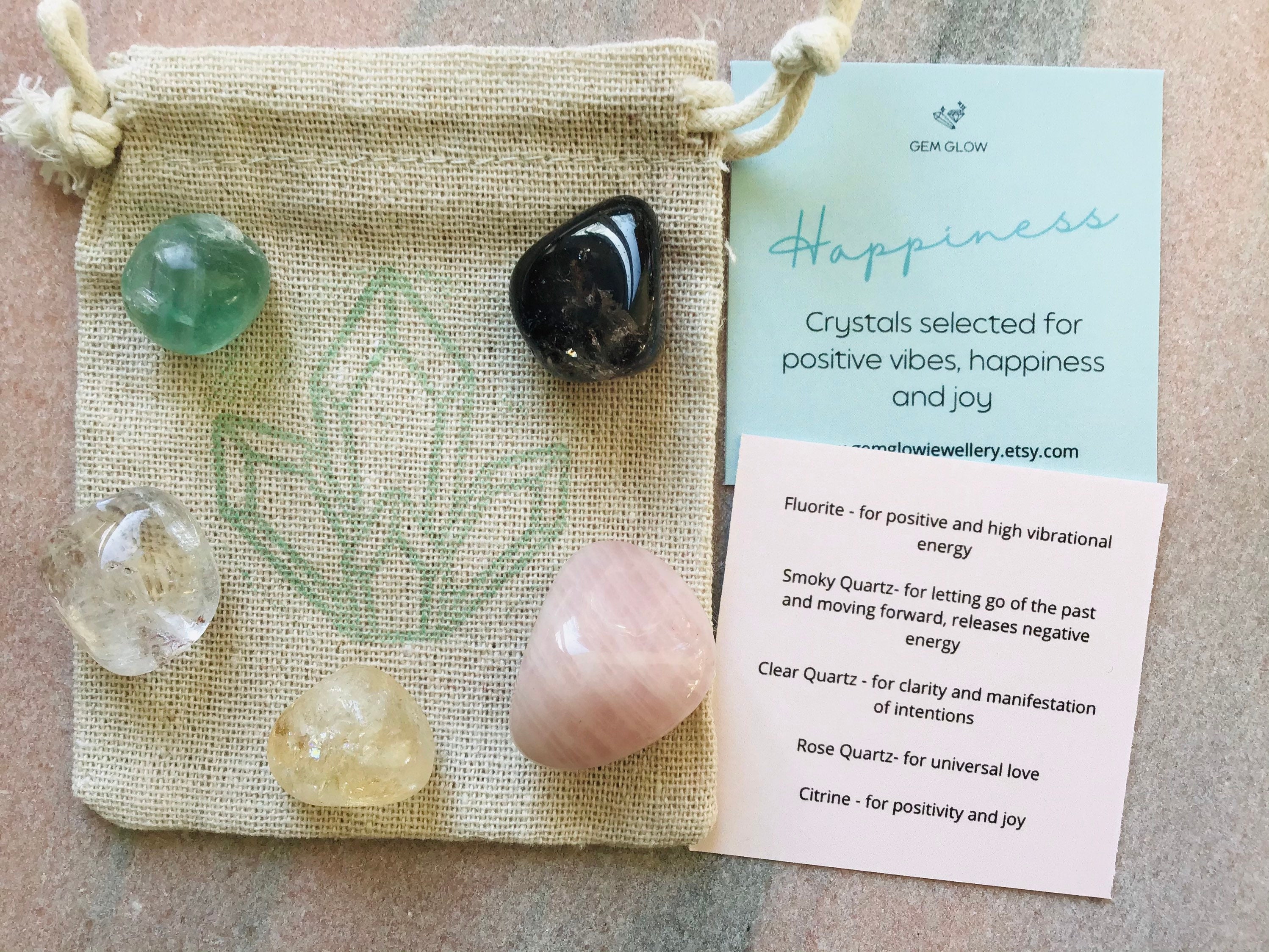 Crystals Healing Crystals Kit HAPPINESS Crystals for Etsy