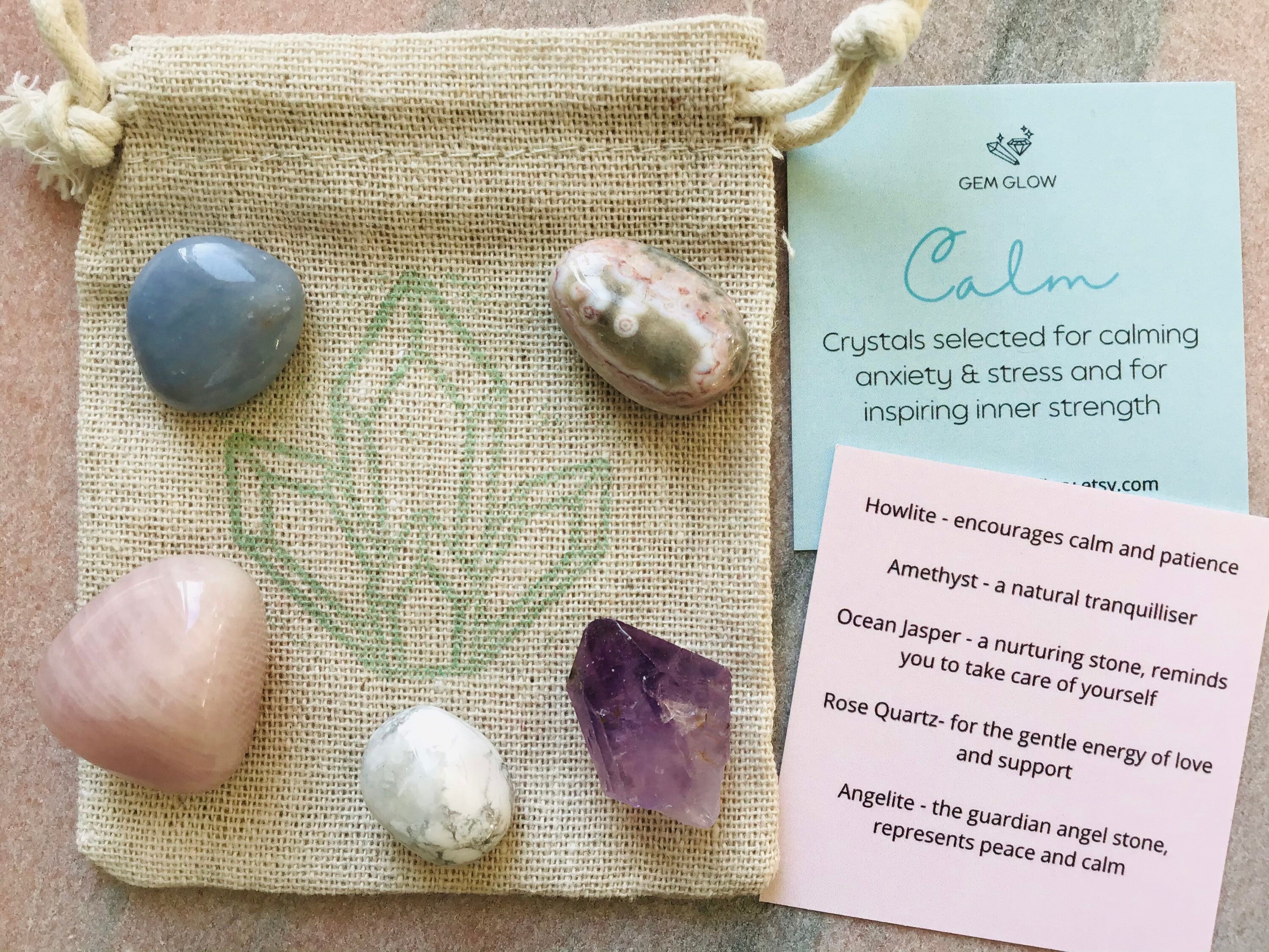 Crystals Healing Crystals Kit CALM Crystals for Anxiety Etsy