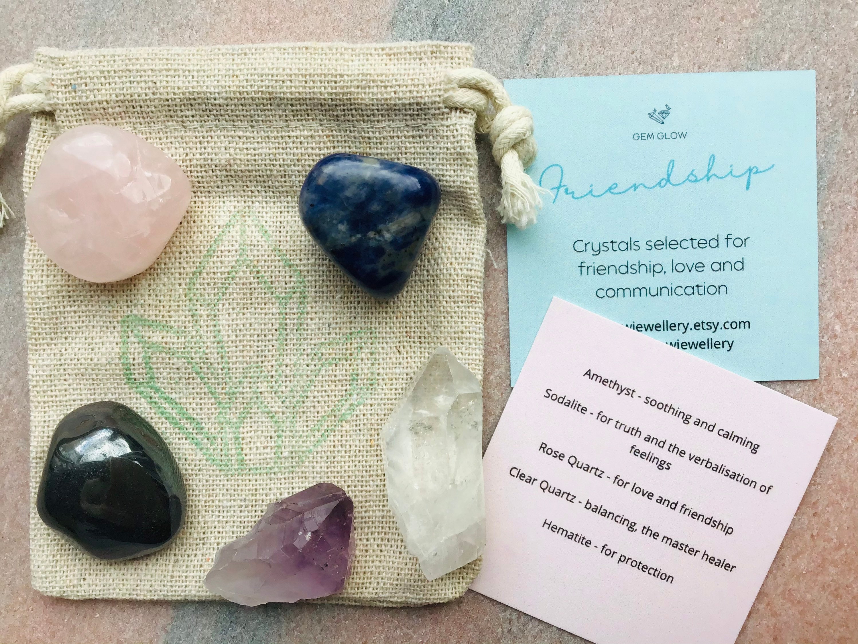 Crystals Healing Crystals Kit FRIENDSHIP Crystals Gift Etsy UK