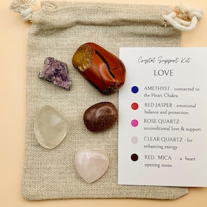 Crystal Set For Love | Healing Crystals Kit | LOVE | Crystal Kit | Crystals Gift Set for friends