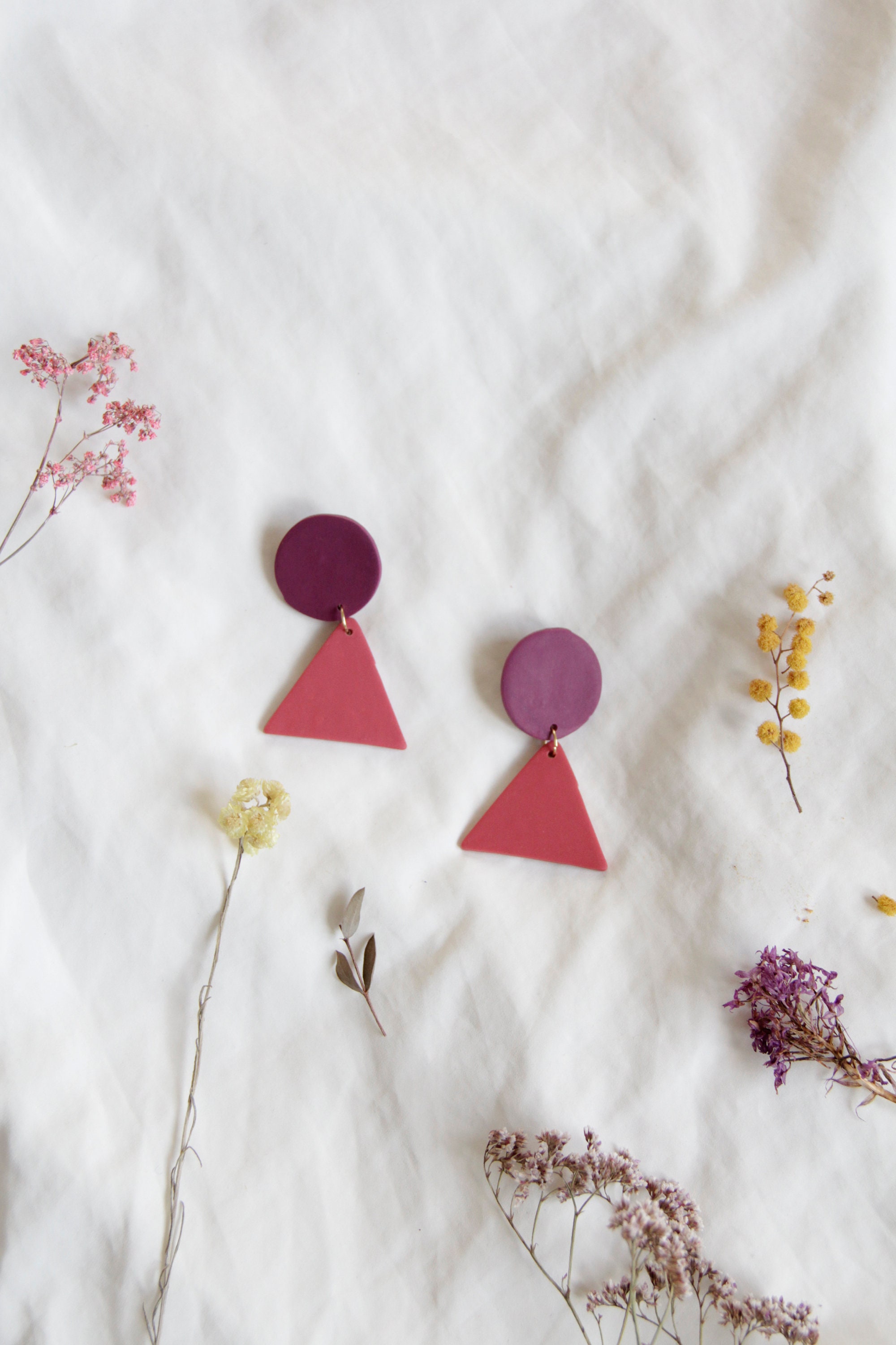S I L V I A ~ Collab Analog imperfections x valerievienne  Polymerton Statement Ohrringe modern und federleicht