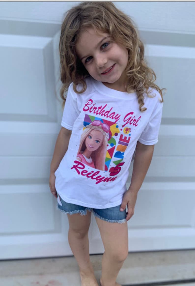 BARBIE birthday girl matching birthday family t-shirts custom | Etsy