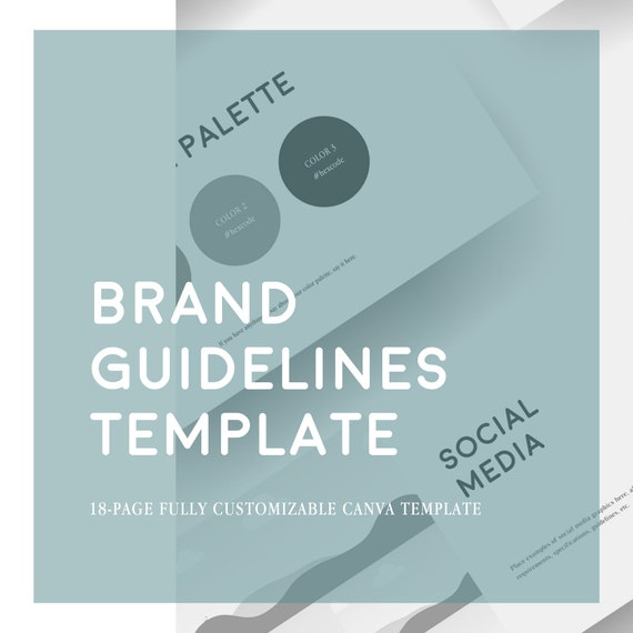 Brand Guidelines Canva Template Brand Guide Presentation Etsy