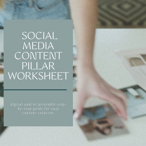 Content Pillar Worksheet | Social Media Content Creation Guide | Content Planner | Digital or Printable