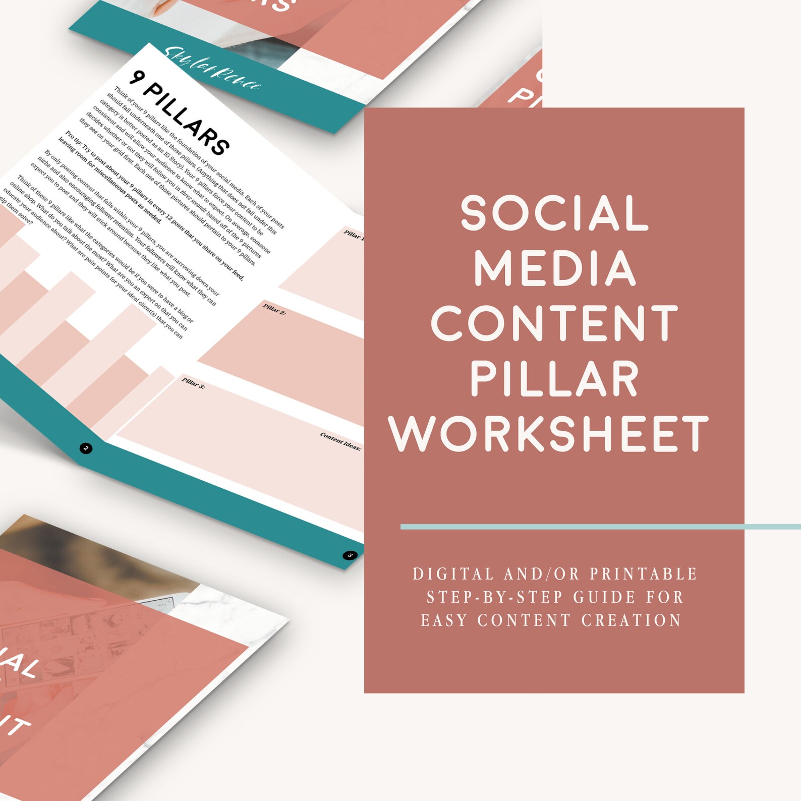 Content Pillar Worksheet Social Media Content Creation Guide - Etsy