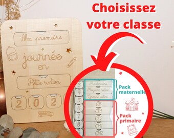 PIECE NIVEAU SCOLAIRE à choisir - Pancarte évolutive de rentrée scolaire