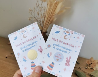 Scratch ticket advertise sex baby gender reveal scratch card