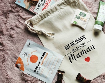 Survival pouch for the future mom dad baby shower personalized cord bag EVJF future mom