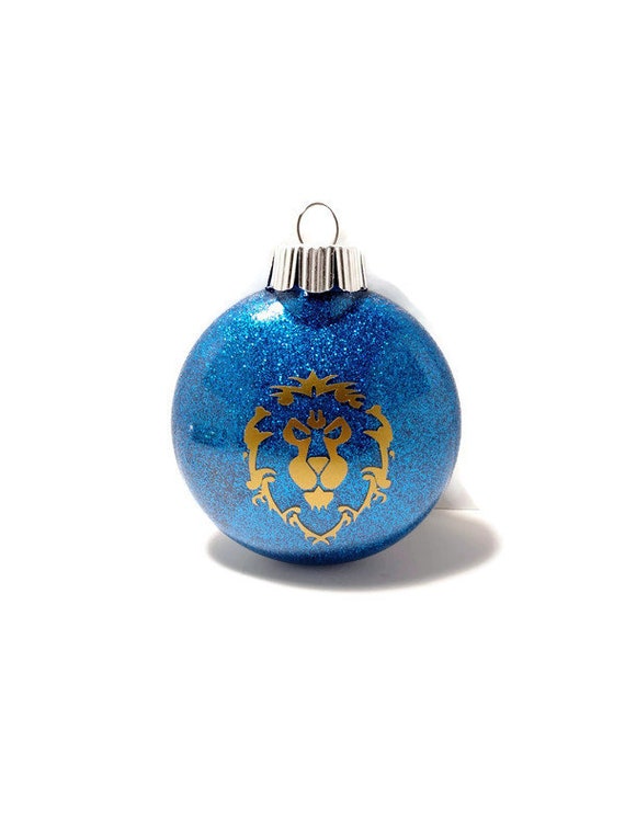 World of Warcraft Alliance Glitter Christmas Ornament Etsy