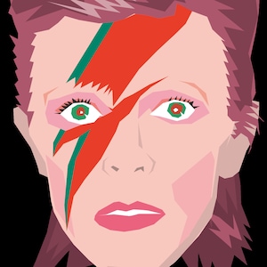 David Bowie Artist Impression Digital Print Instant Download