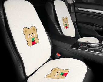 White Mama Bear Car Seat Covers