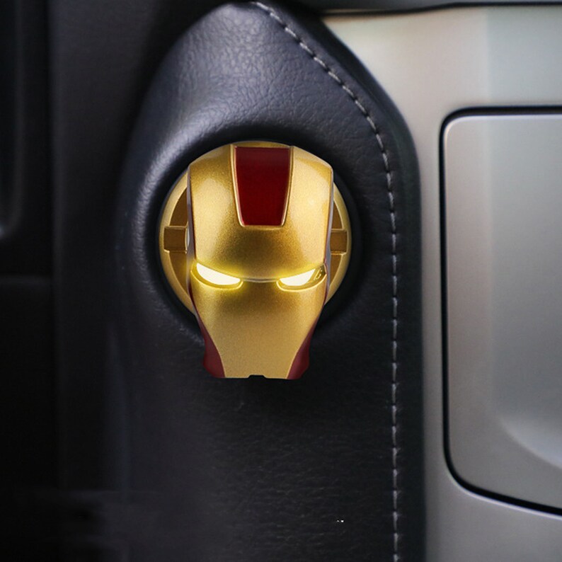 Iron Man Pushbutton Ignition Button Start Cover Car Etsy
