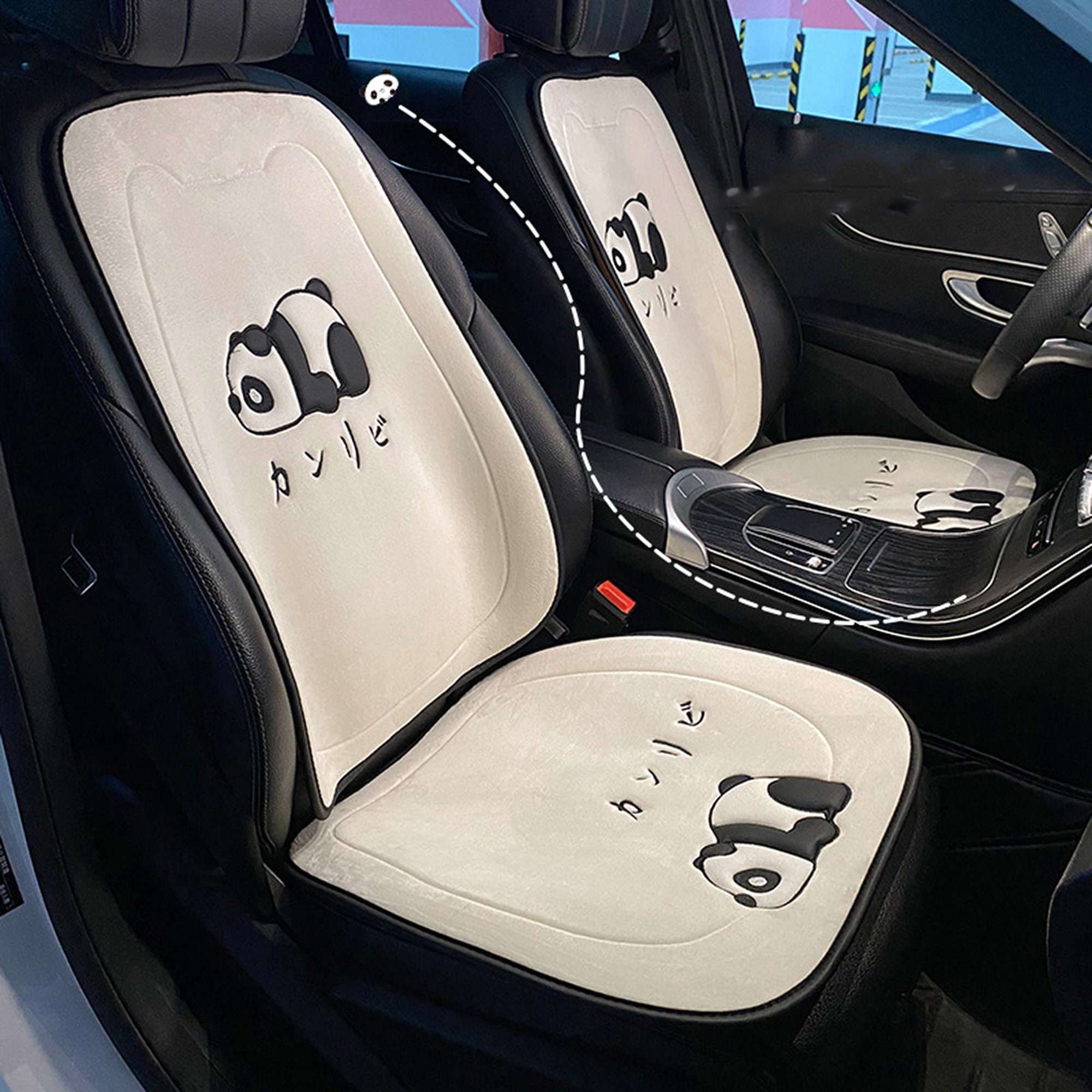 Panda Seat Cushion Plush Car Cushion Warmer Seat Pad Kawaii - Etsy