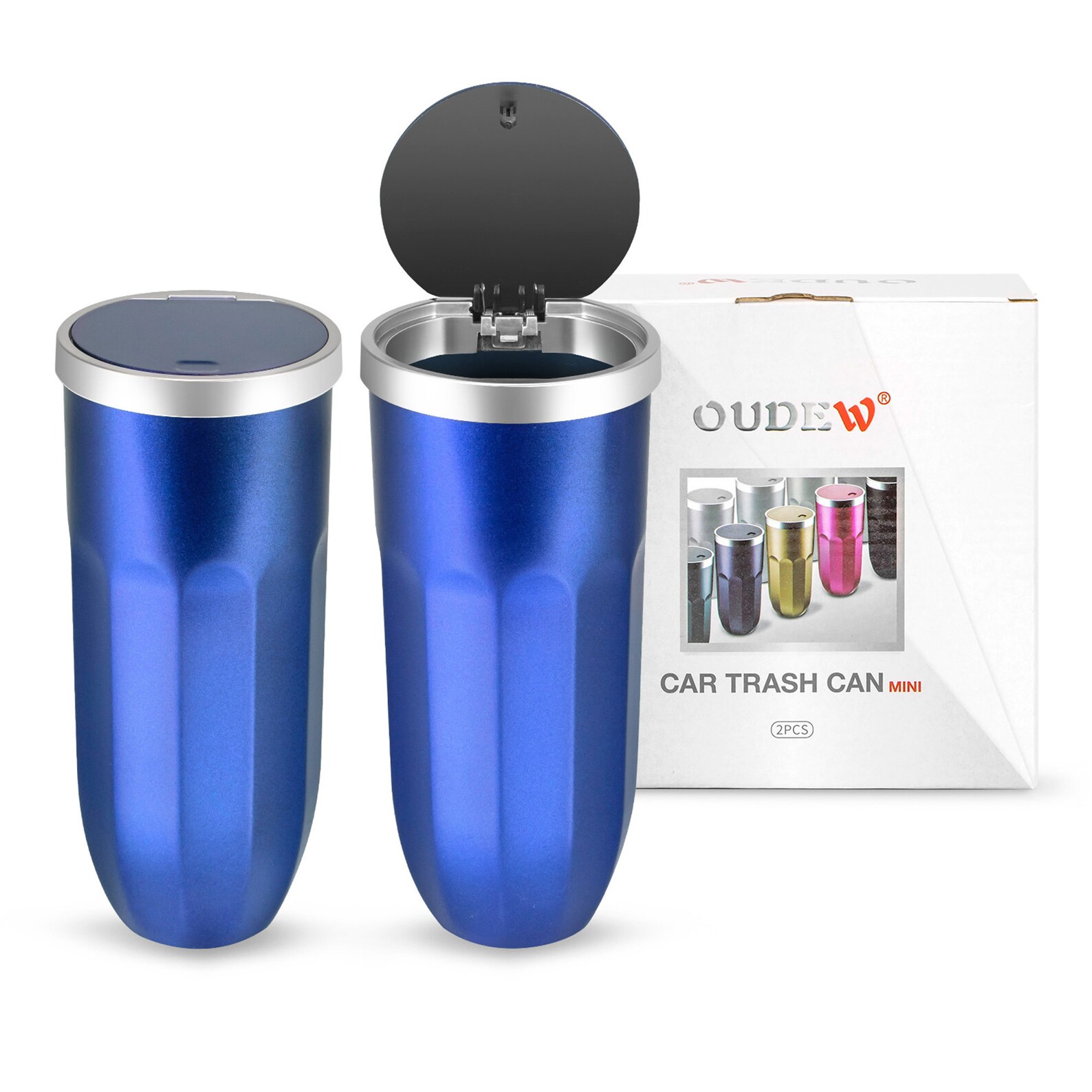 Cup Holder Trash Can For Car – Patent-Pending Trash Compaction Up To 10x More Trash To Save You Time Portable Trash Can For Car Stroller Backpacks And Beyond Black Grey