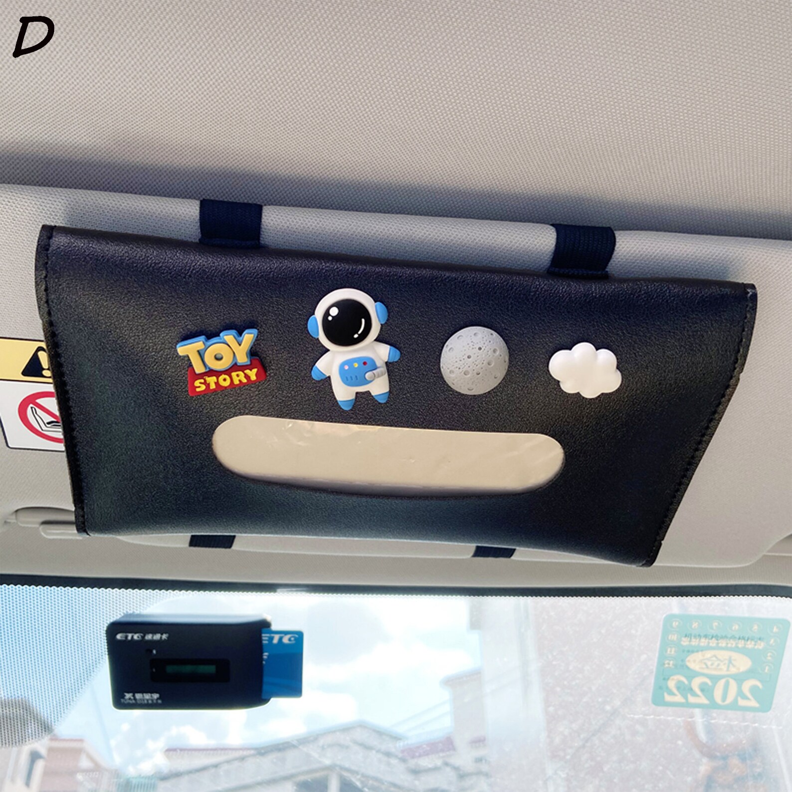 PU Leather Car Tissue Box Car Seat Side Hanging Organizer Hanging Bag Cell Phone Mesh Bag Driver's Side Tissue Card Pocket - 34 - View #8