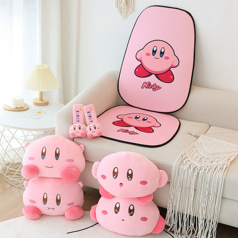 Kirby Car Pillow Plush Car Seat Cover Set Car Pillow for Etsy
