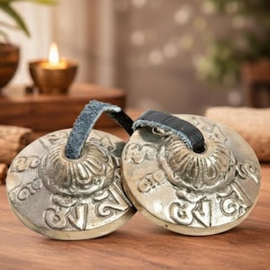 Handcrafted Tingsha Cymbals: Bronze Meditation Chimes for Sound Healing | Set of 5