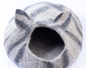 BUY 1 GET 1 FREE Wool Cat Cave Bed Large Felt House Cocoon Hideout Indoor Natural Bunny Shell Kitten Pets Nepal Wool