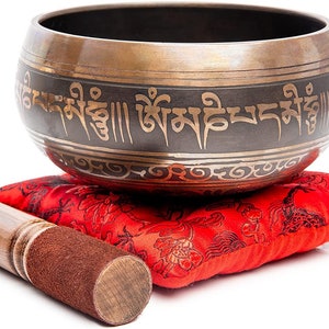 Tibetanische Klangschale Set-Einfach zu Spielen Authentisch Handgemacht Für Meditation Klang 7 Chakra Heilung Von Himalaya Bazaar