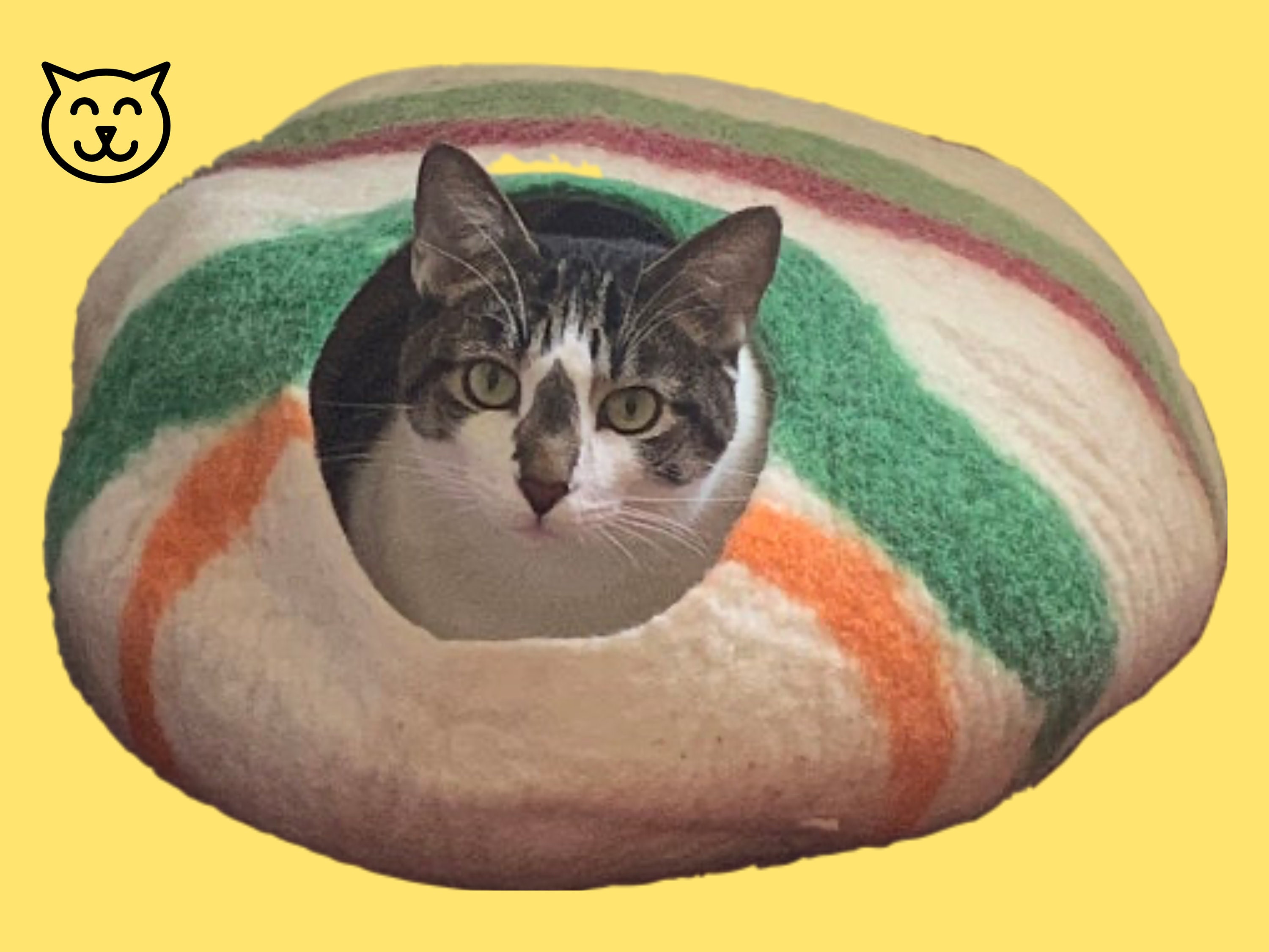 Cute Cat Beds Calming Petsmart Tunnel Hideaway Raised Baskets Etsy