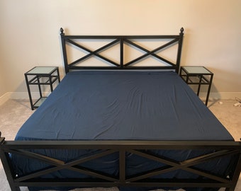 King size iron custom bed