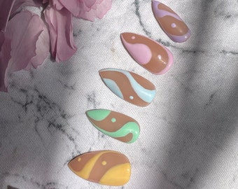 Pastel Abstract Nails