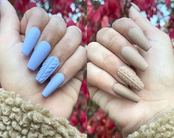 Matte Sweater Nails